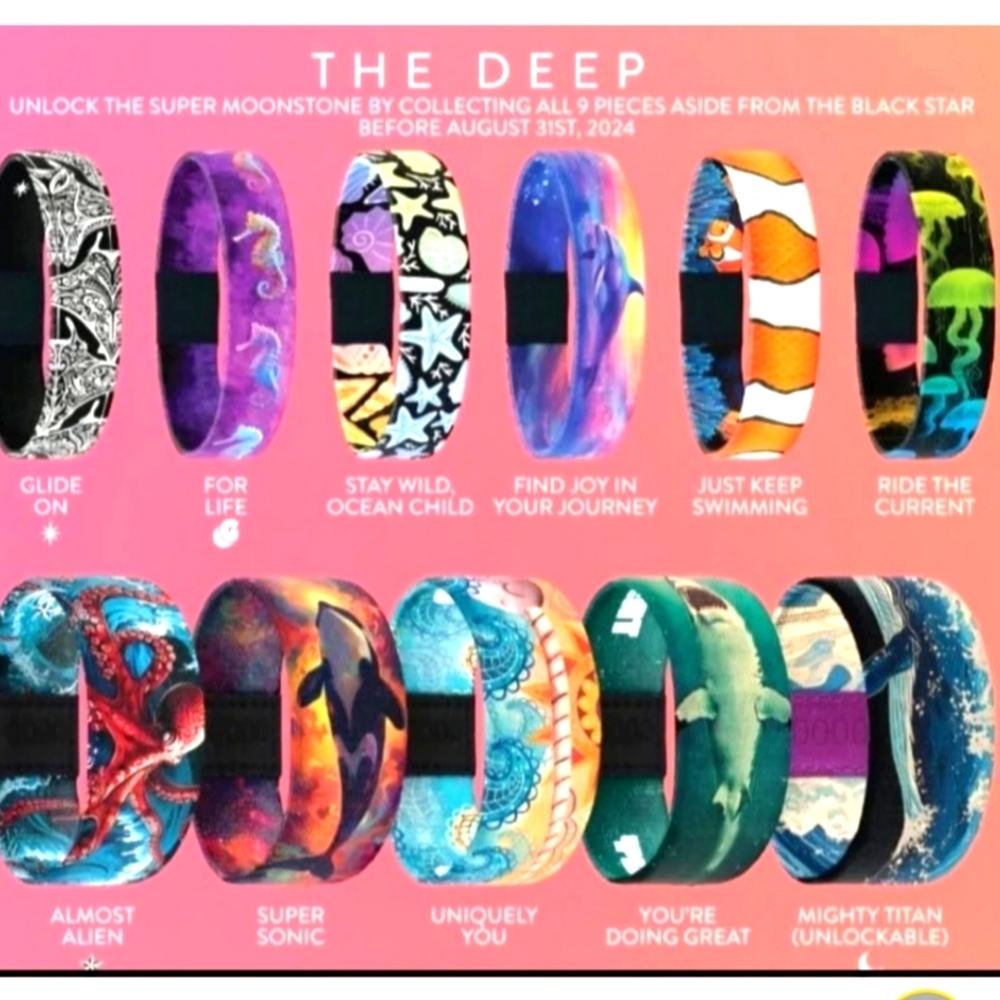 ZOX "STAY WILD, OCEAN CHILD" #439 THE DEEP GOLDIE unredeem collectible wristband - Picture 2 of 7